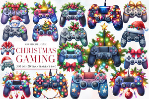 Christmas Gaming Controllers clipart, an Illustration by Designworld