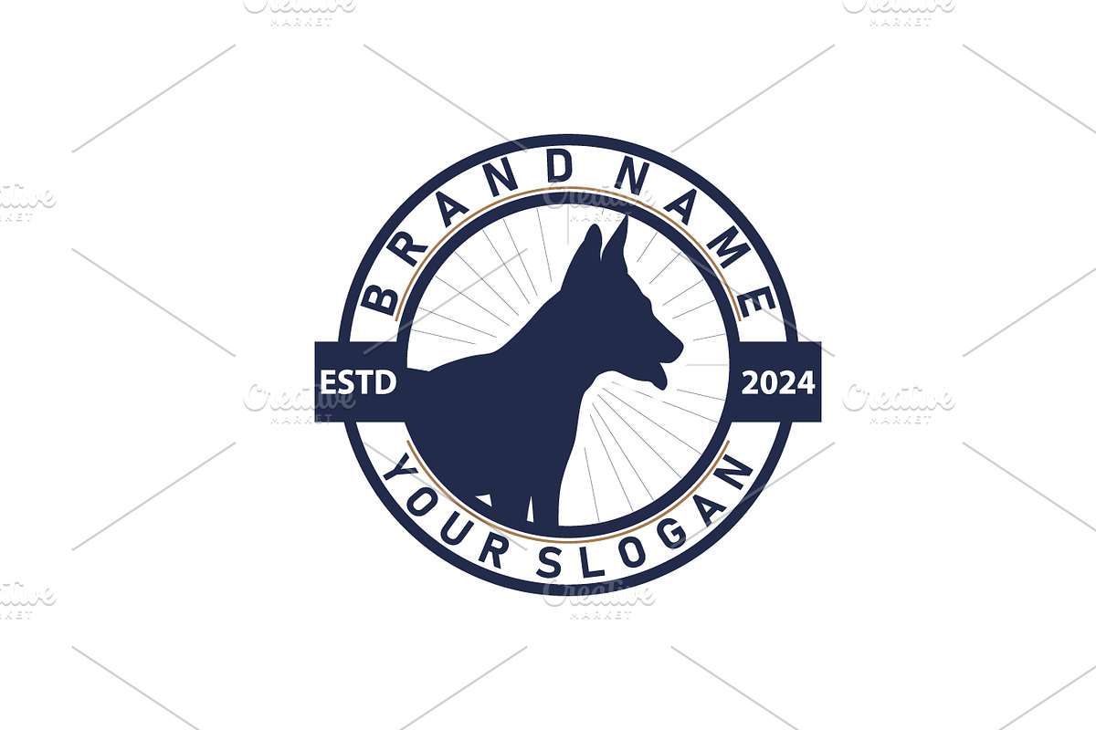 domestic dog logo animal care, a Branding & Logo Template by Maylianaw28