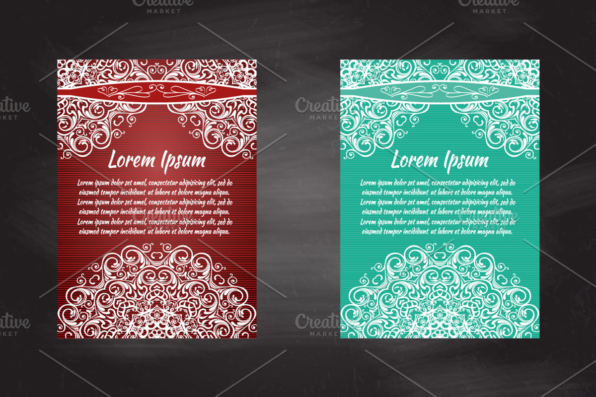 Set of wedding 28 elements, an Invitation Template by BEZIL-ART (Photo 9 of 15)