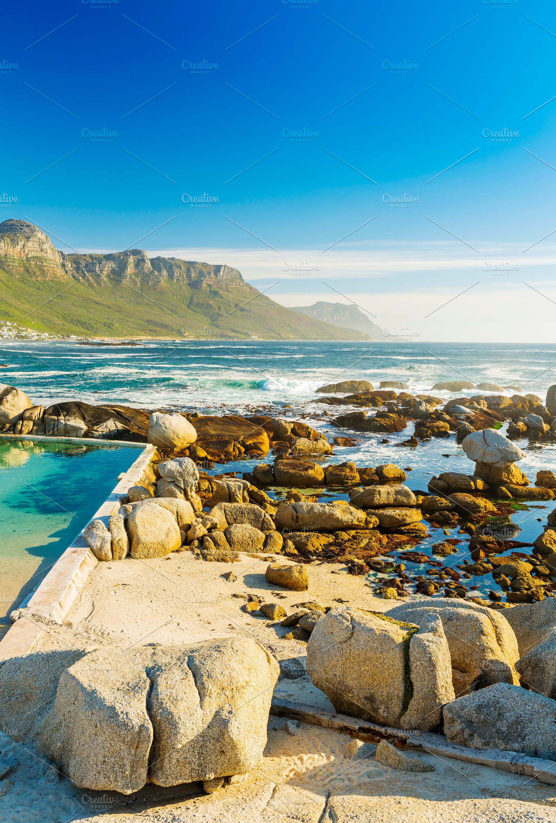 Camps Bay Ocean Rocks, a Nature Photo by THP Creative
