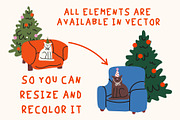 Festive winter holidays bundle, a Seasonal Illustration by Luamor (Thumbnail 3 of 9)