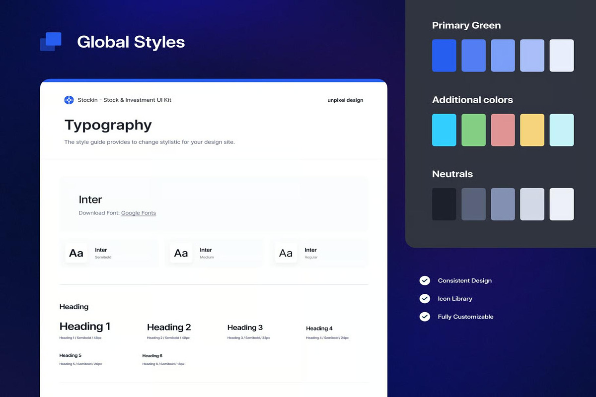 Stockin Stock Investment App UI Kit, an UI Kit Template by Lumina_ui_ux202 (Photo 5 of 6)