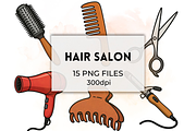 Hair Salon PNG Hairstylist Clipart, a Healthcare Illustration by QM_ART (Thumbnail 1 of 7)