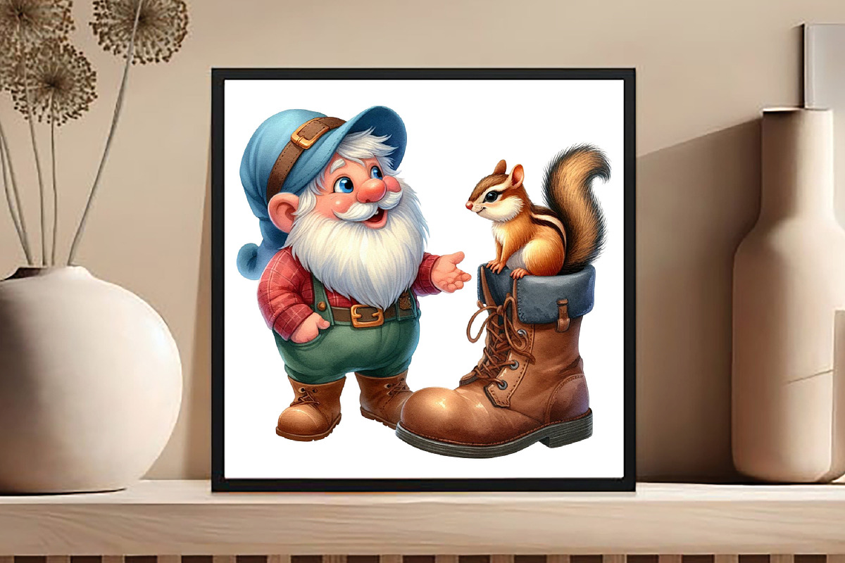 Gnomes with Small Animals Clipart, an Illustration by DreamCafeArt (Photo 5 of 5)