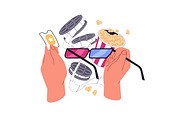 Hands booking tickets online set, a Person Illustration by PaperTrident (Thumbnail 7 of 7)