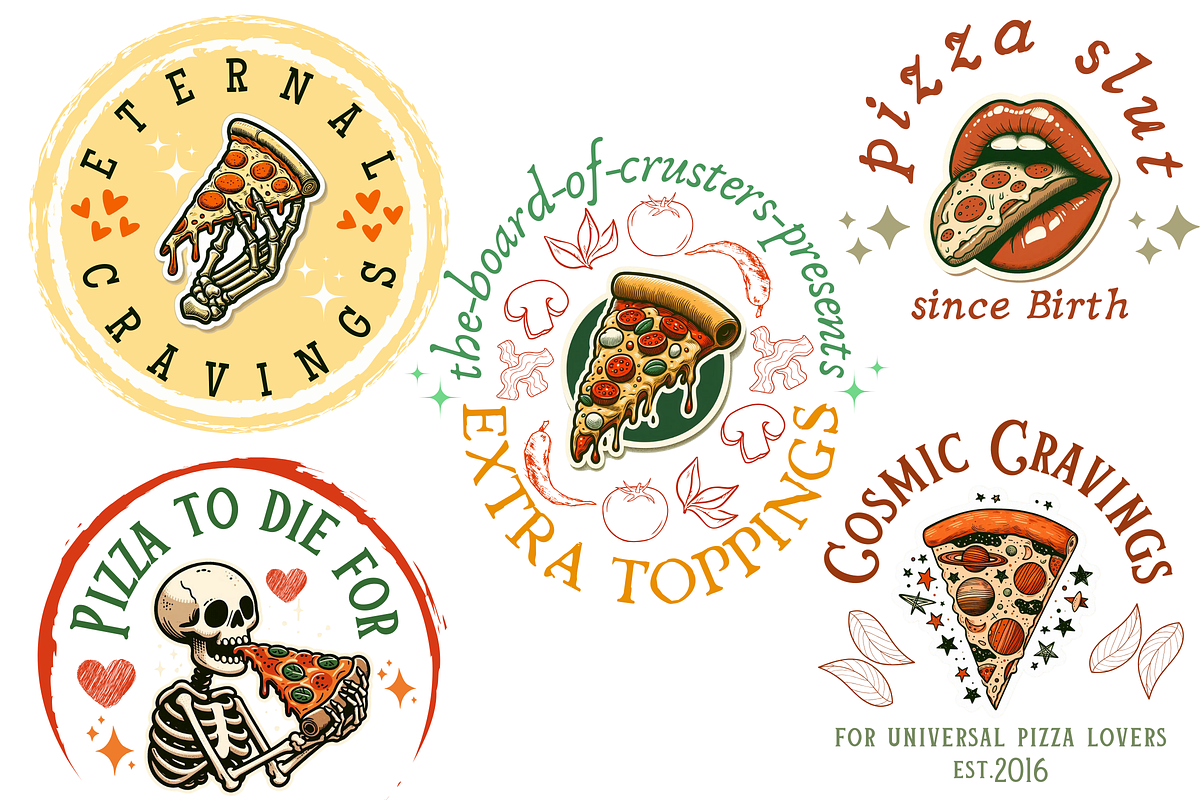 14 Vintage PIZZA Quotes Bundle, a Food Illustration by ClipArtTime (Photo 2 of 4)