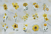 Golden Bloom: Floral Design Kit, a Pattern Graphic by Megan Aili Designs (Thumbnail 8 of 10)
