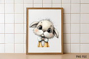 Cute Easter Bunny Clipart, an Illustration by Libby Wishes (Thumbnail 5 of 9)