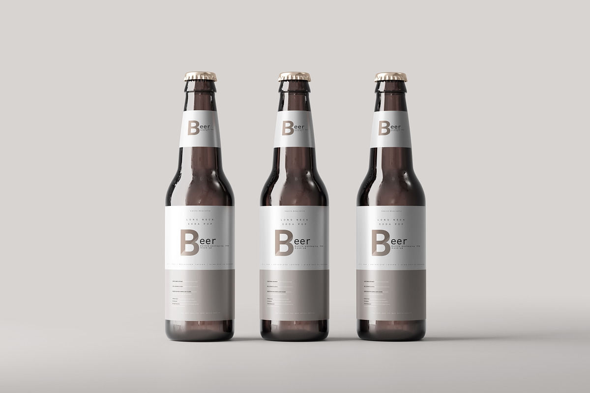 Beer Bottle Mockup, a Packaging Mockup by pmvch (Photo 5 of 10)
