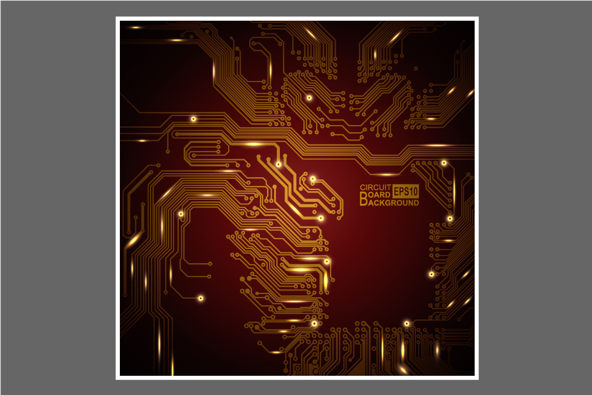 -50% Circuit boards backgrounds set, a Background Graphic by frost_newt (Photo 3 of 11)