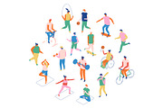 Flat vector people lifestyle bundle, a Person Illustration by Vector_Art (Thumbnail 6 of 27)