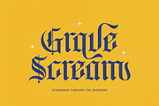Bluster Elation Modern Blackletter, a Blackletter Font by timelesstype.co (Thumbnail 7 of 20)