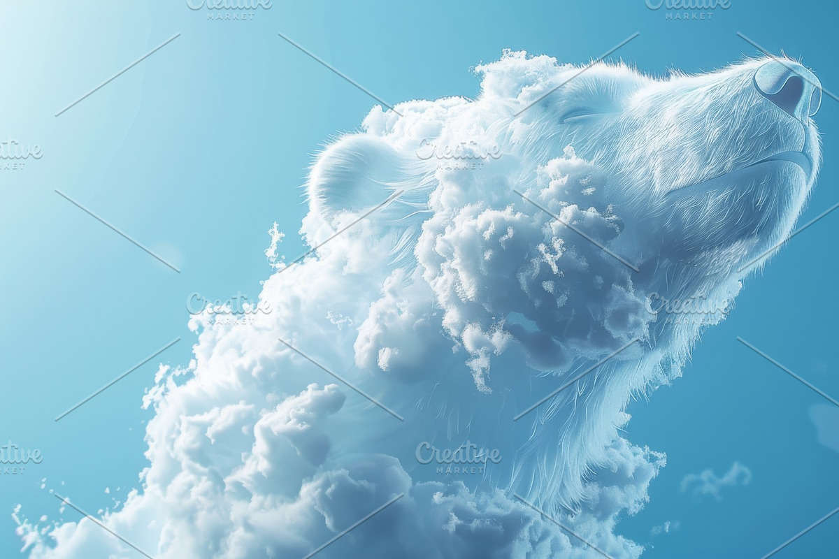 90 Clouds animals against a blue sky, an Animal Illustration by Handmadefont (Photo 11 of 64)