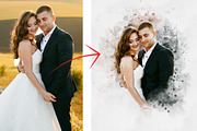 Wedding Watercolor Art Photo Effect, an Action Add-On by MRI STUDIO (Thumbnail 5 of 13)