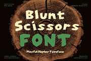 Blunt Scissors Font, a Sans Serif Font by Handmadefont (Thumbnail 1 of 16)