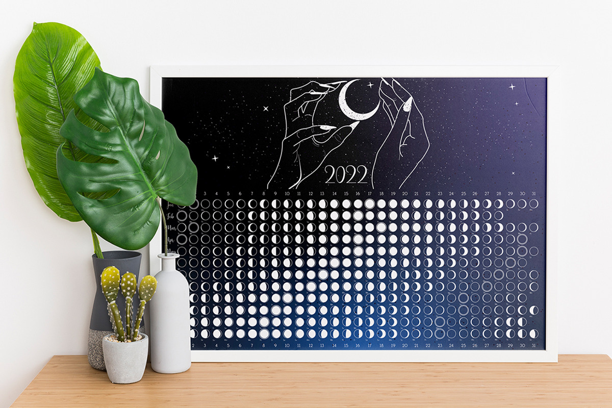 Moon Calendar 2022 La Luna, a Stationery Template by land art (Photo 3 of 5)