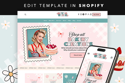 Retro Bakery Shopify Theme