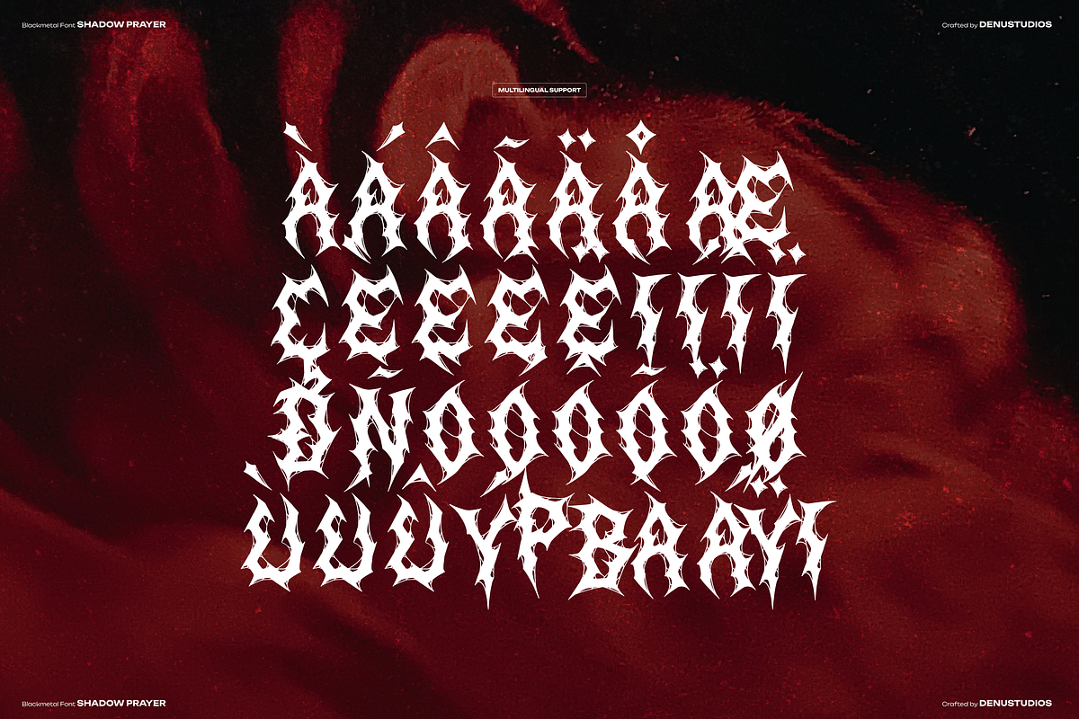 Shadow Prayer | Black Metal Font, a Blackletter Font by Denustudios (Photo 11 of 12)