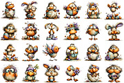 Funny Easter Bird Clipart, an Illustration by designcity5 (Thumbnail 2 of 5)