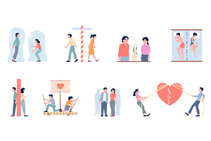 Relationship problems. Male female, a Person Illustration by LadadikArt