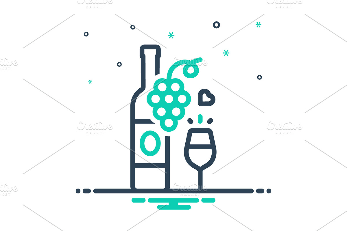 Wine drink mix icon, a Duotone Icon by Creative priyanka