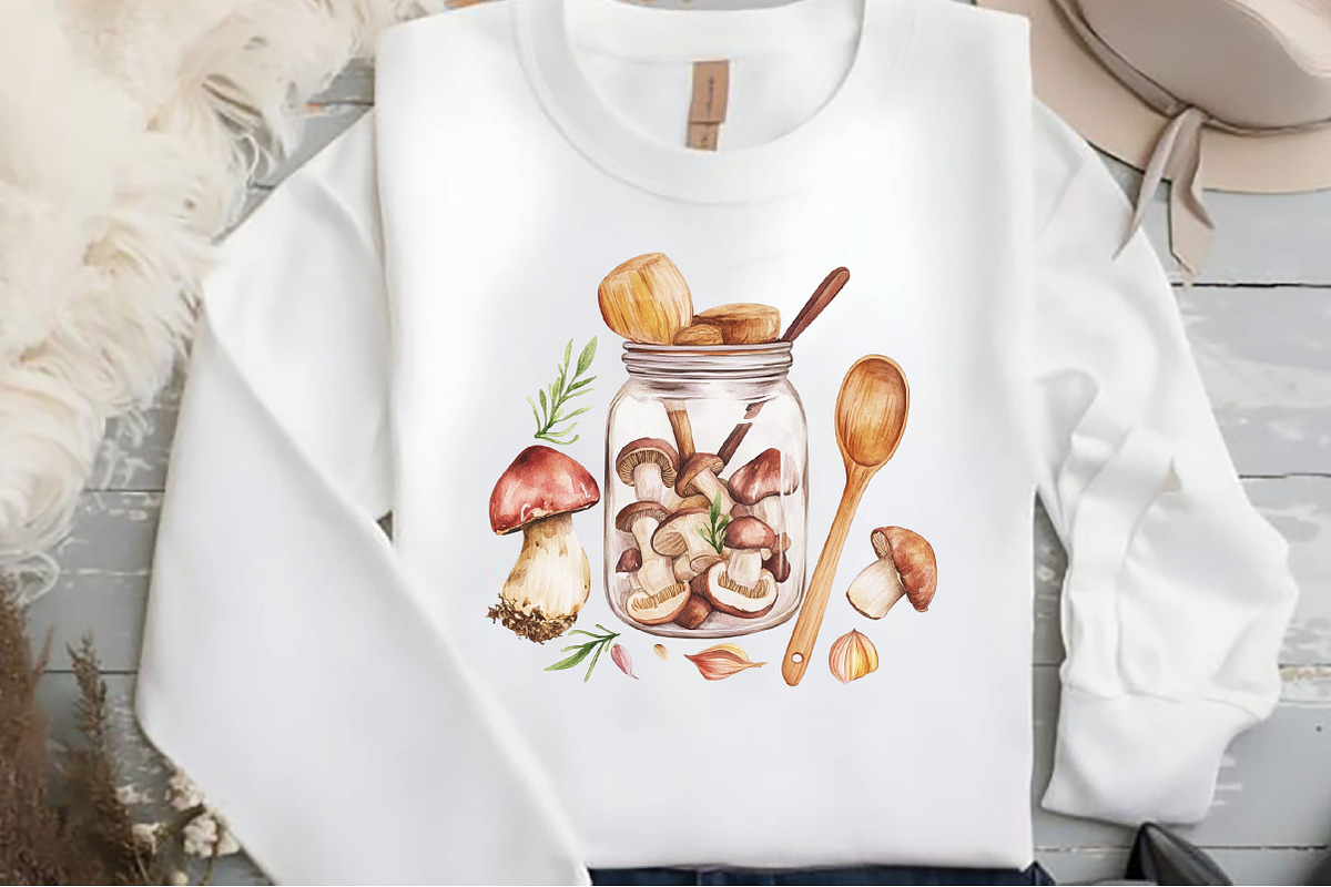 Mushrooms Jar Clipart, an Illustration by DreamCafeArt (Photo 4 of 5)