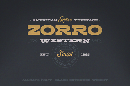 Zorro Font Duo, a Slab Serif Font by DonMarciano
