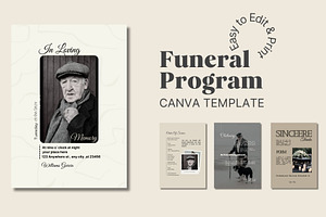 Funeral Program Canva Template
