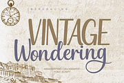 Vintage Wondering, a Handwritten Font by cocodesign (Thumbnail 1 of 7)