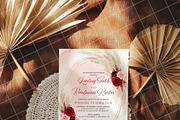Boho 5x7 Invitation card mockup PSD, an Advertising Mockup by Blush Roses Print (Thumbnail 4 of 9)