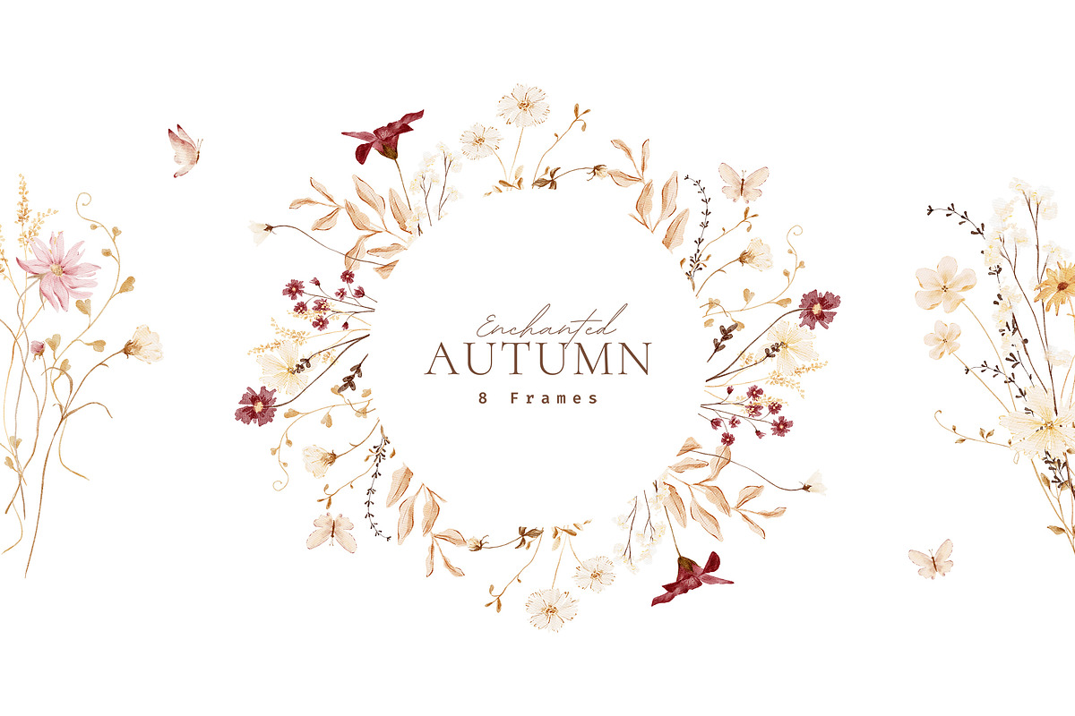 Autumn Watercolor Wildflowers, a Decorative Illustration by Altea Design Studio (Photo 8 of 11)