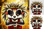 Cute Badger character, indian chief, an Animal Illustration by Marysha Art (Thumbnail 2 of 2)