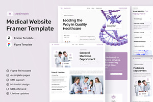 Medihealth - Medical Website Framer, a Websites & App Template by peterdraw