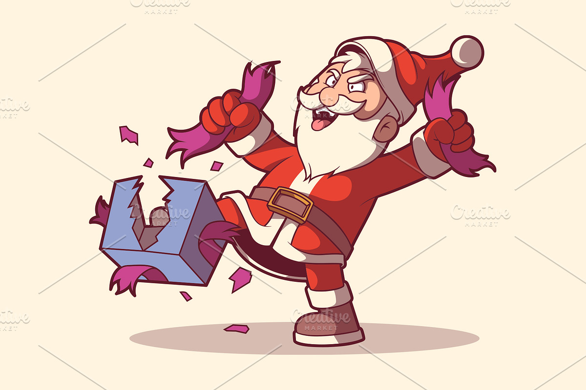 Crazy Santa!, a Seasonal Illustration by pedrors (Photo 1 of 3)