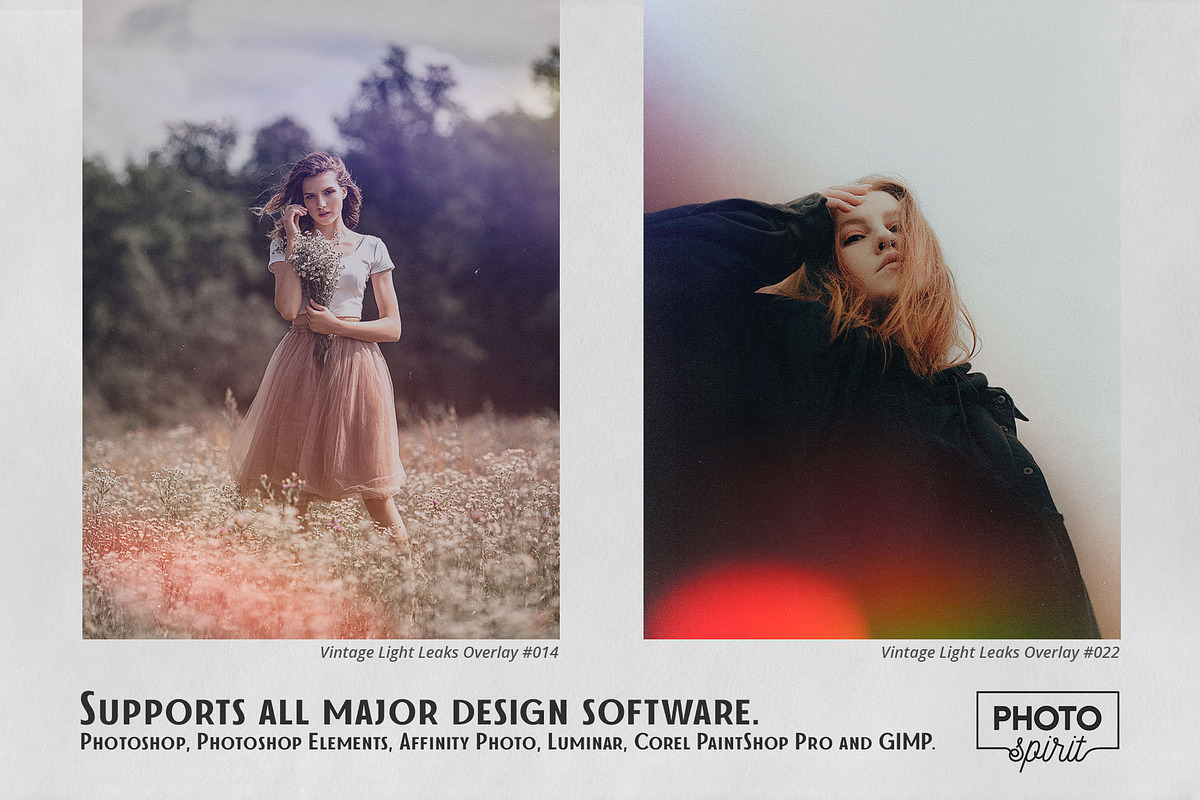 Vintage Light Leaks Overlays, a Brushes & More by PhotoSpirit (Photo 5 of 10)