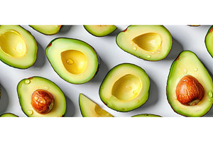 Fresh Avocado Halves Pattern, a Food & Drink Photo by piter.goskov