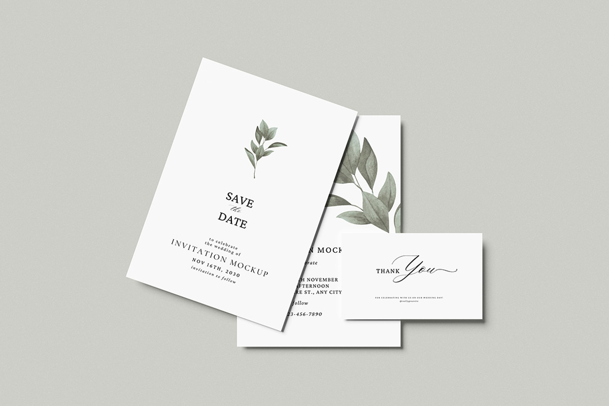 High Quality Invitation Mockup, an Advertising Mockup by swsi-studio (Photo 2 of 5)