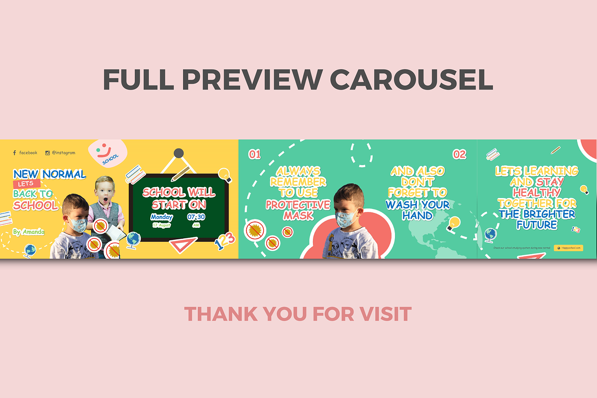 Back to school instagram carousel, a Social Media Template by rivatxfz (Photo 3 of 3)