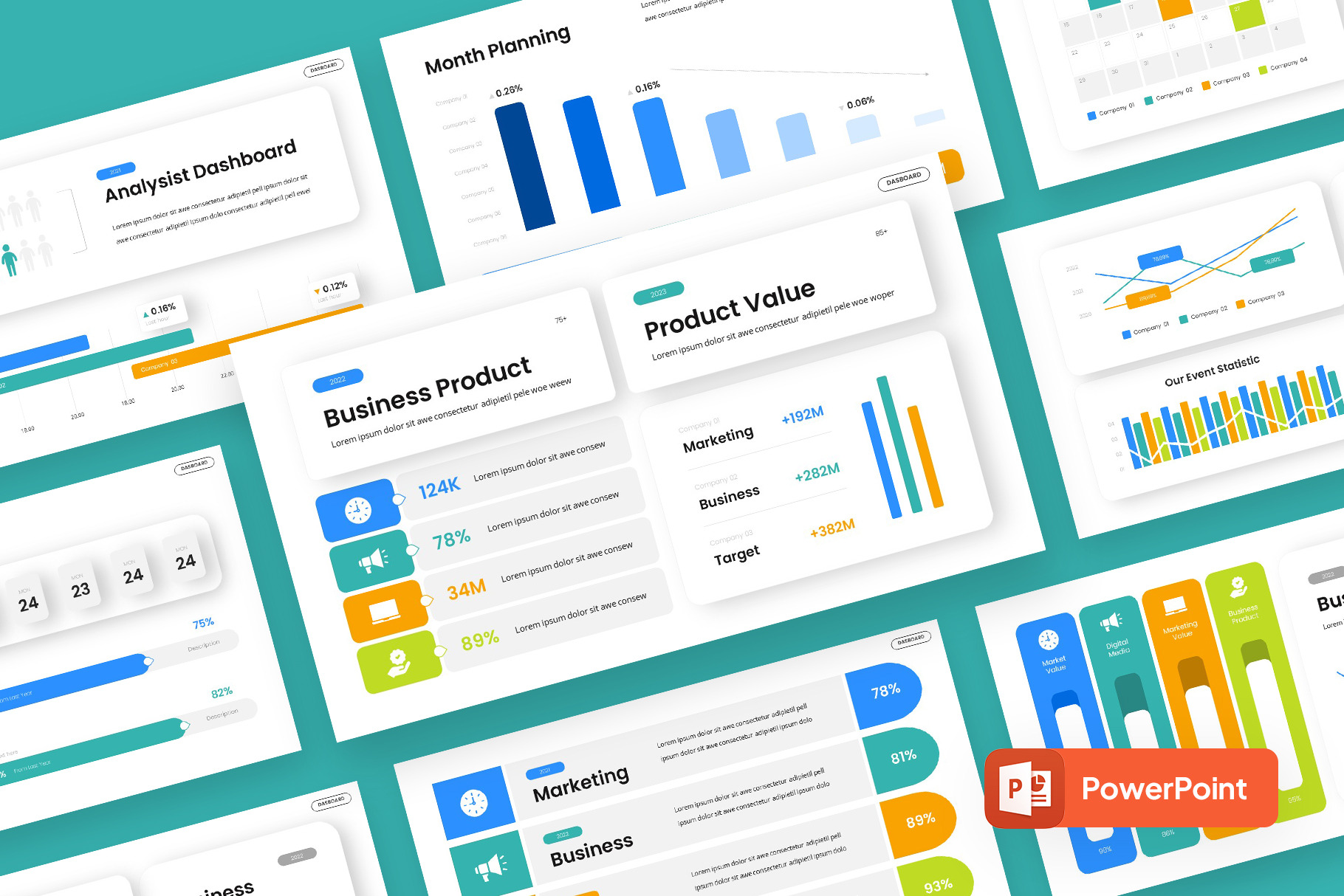 DASHBOARD - Powerpoint, a Presentation Template by rgbryand