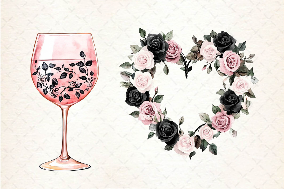 Black and Pink Mother's Day Clipart, an Illustration by Dream Creation (Photo 6 of 6)