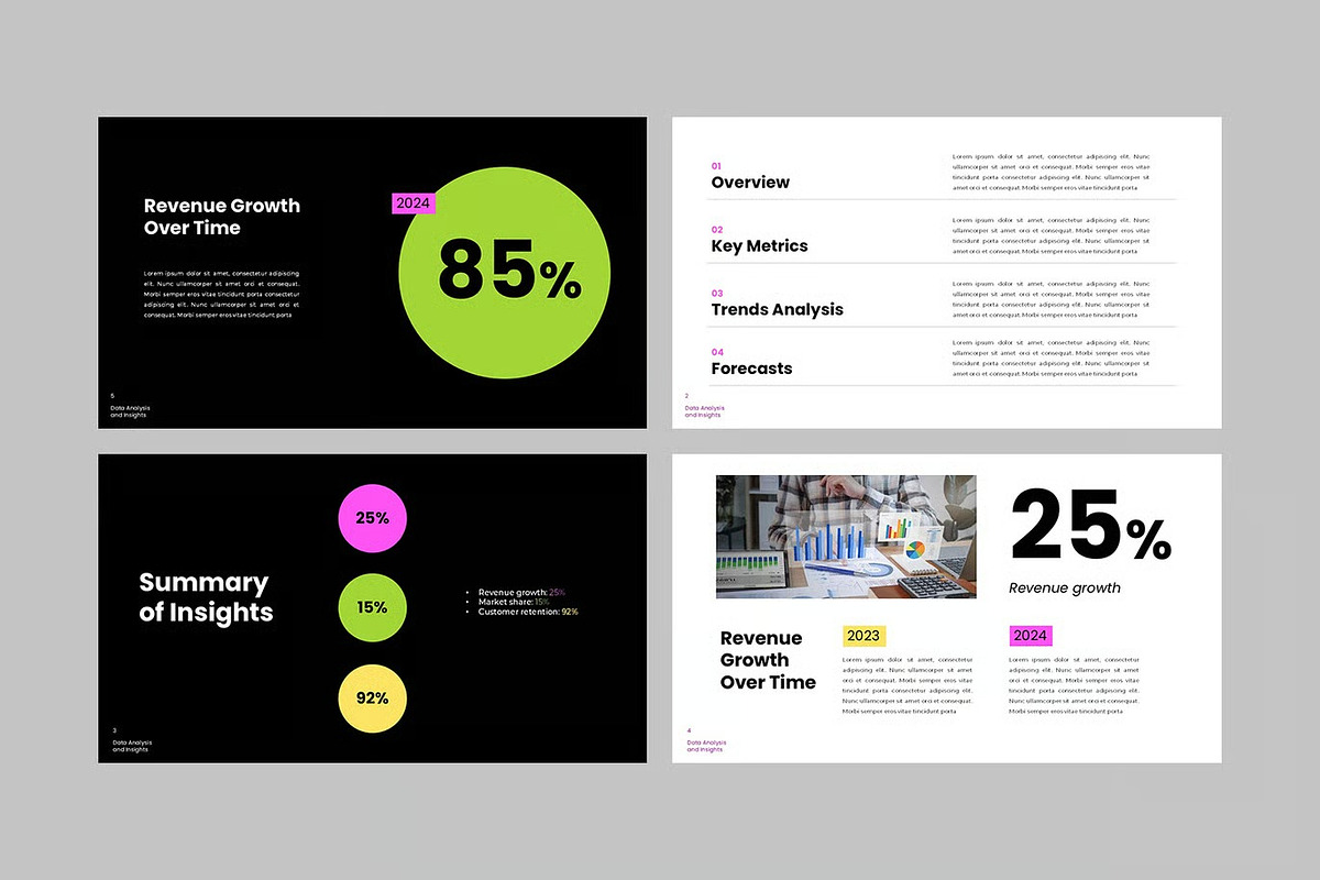 Number Data Keynote Templates, a Presentation Template by Fit-tee (Photo 2 of 4)
