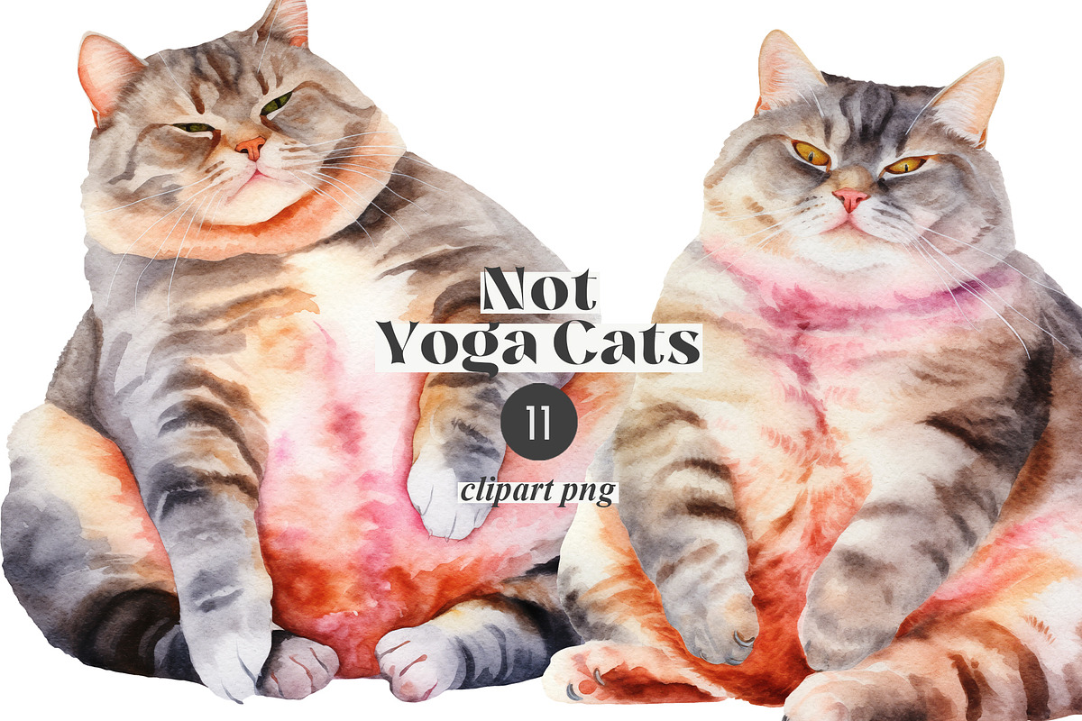 Not Yoga Cats, an Animal Illustration by TheCuteShop (Photo 3 of 17)