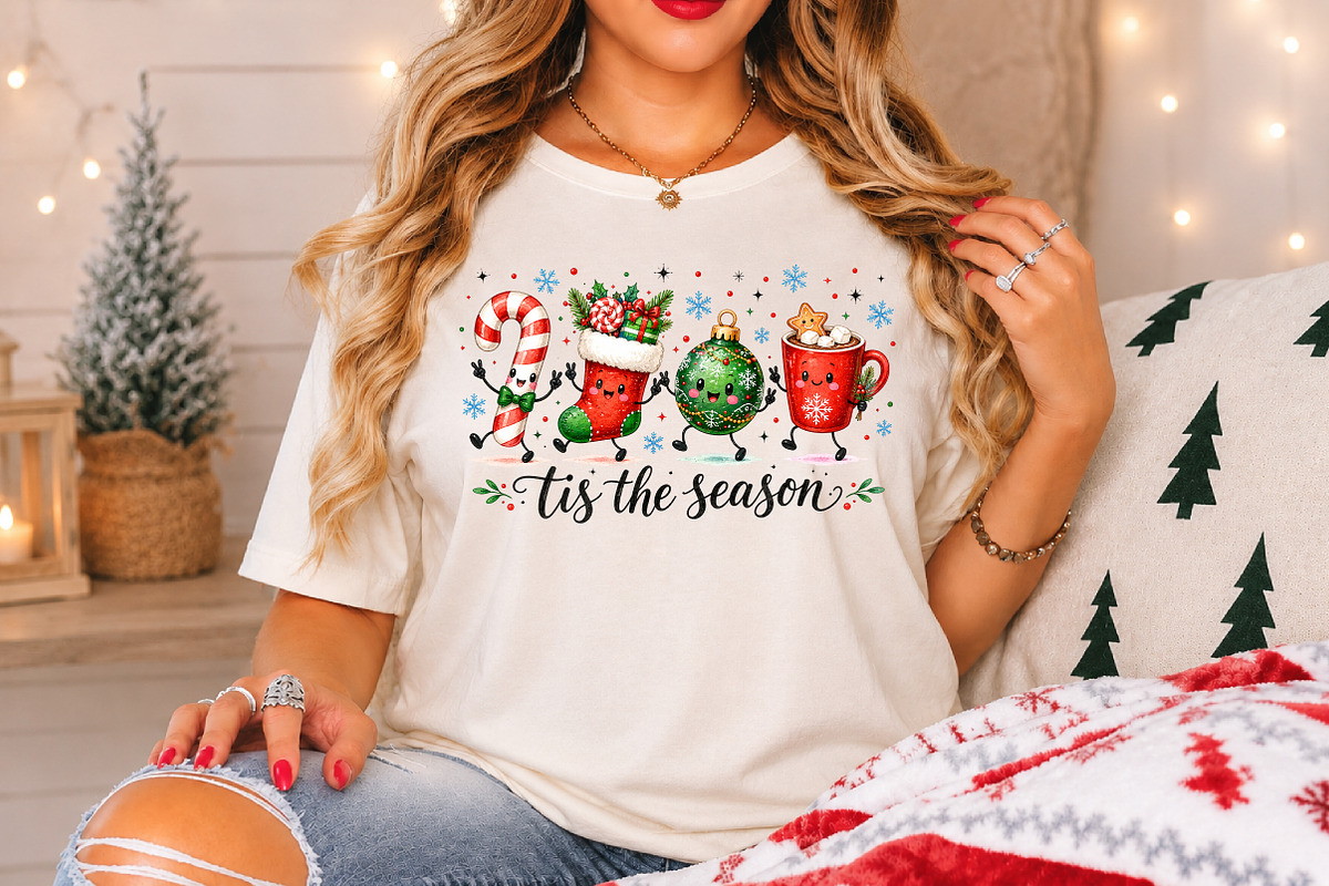 Tis the Season Christmas Doodle PNG, a Seasonal Illustration by Rose Art (Photo 4 of 4)