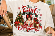 Just A Girl Who Loves Christmas PNG, a Seasonal Illustration by Creative Art (Thumbnail 2 of 3)