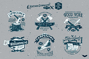 6 Vintage Carpentry Badges, a Branding & Logo Template by PaperBat (Thumbnail 2 of 5)