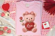Crochet Yarn Valentine Teddy Bear Pn, an Illustration by DreamPrint404 (Thumbnail 4 of 8)