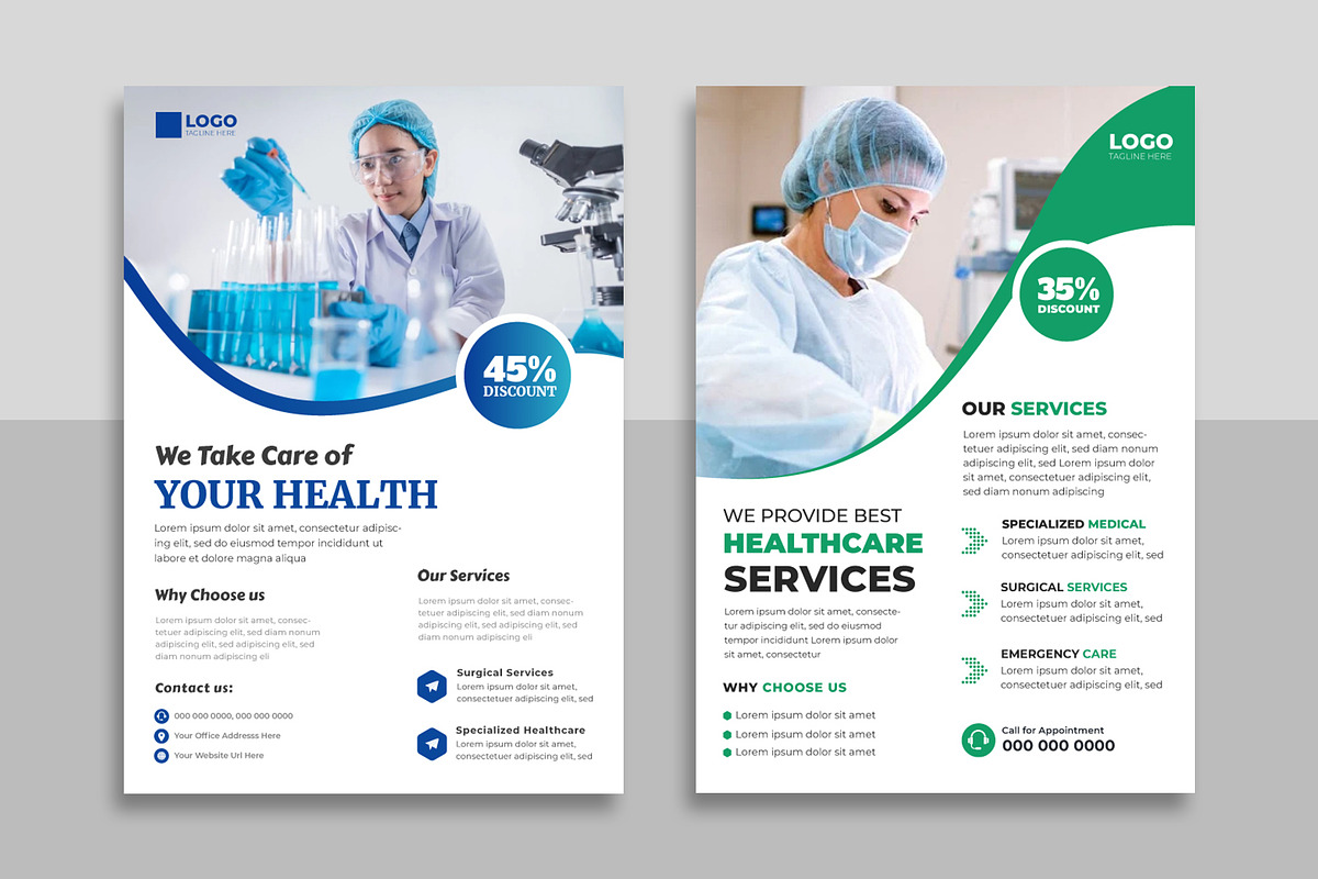 Health Care Flyer Template Design, a Flyer Template by Designgrove (Photo 2 of 2)
