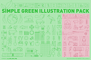 Simple Green Illustration Pack, an Animal Illustration by Jozsef Balazs-Hegedus (Thumbnail 2 of 4)