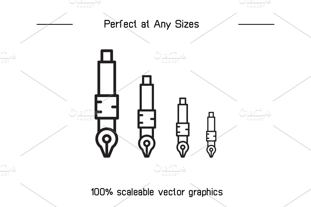 100 Pen and Pencil Icons, an Icon by Designfour (Photo 7 of 7)