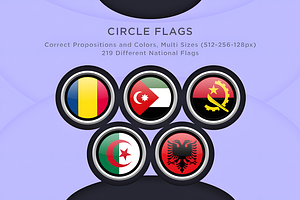 Circle Flags (219 Flags), a Solid Icon by alpercakici